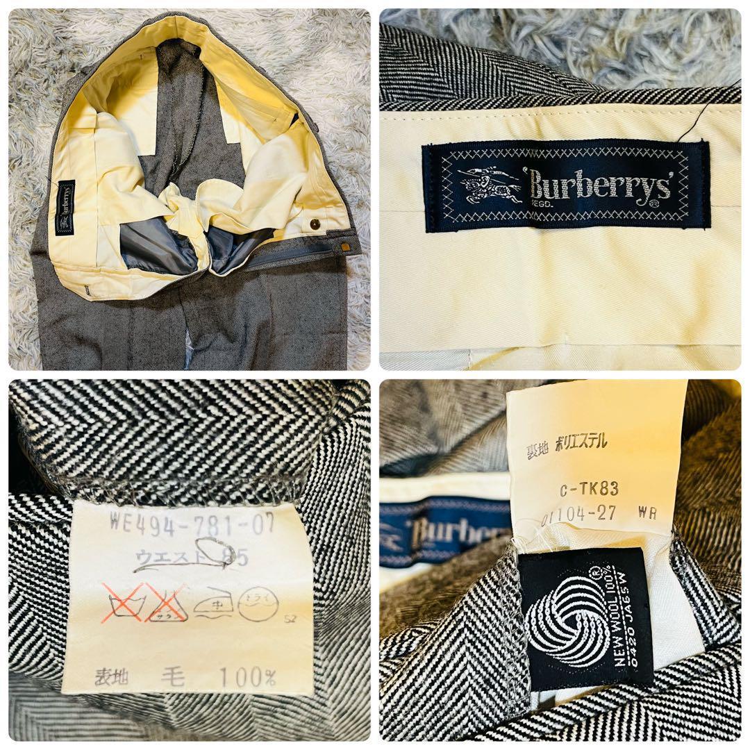 【極美品】 バーバリーズ ネイビー L セットアップ ジャケパン ゴールドボタン