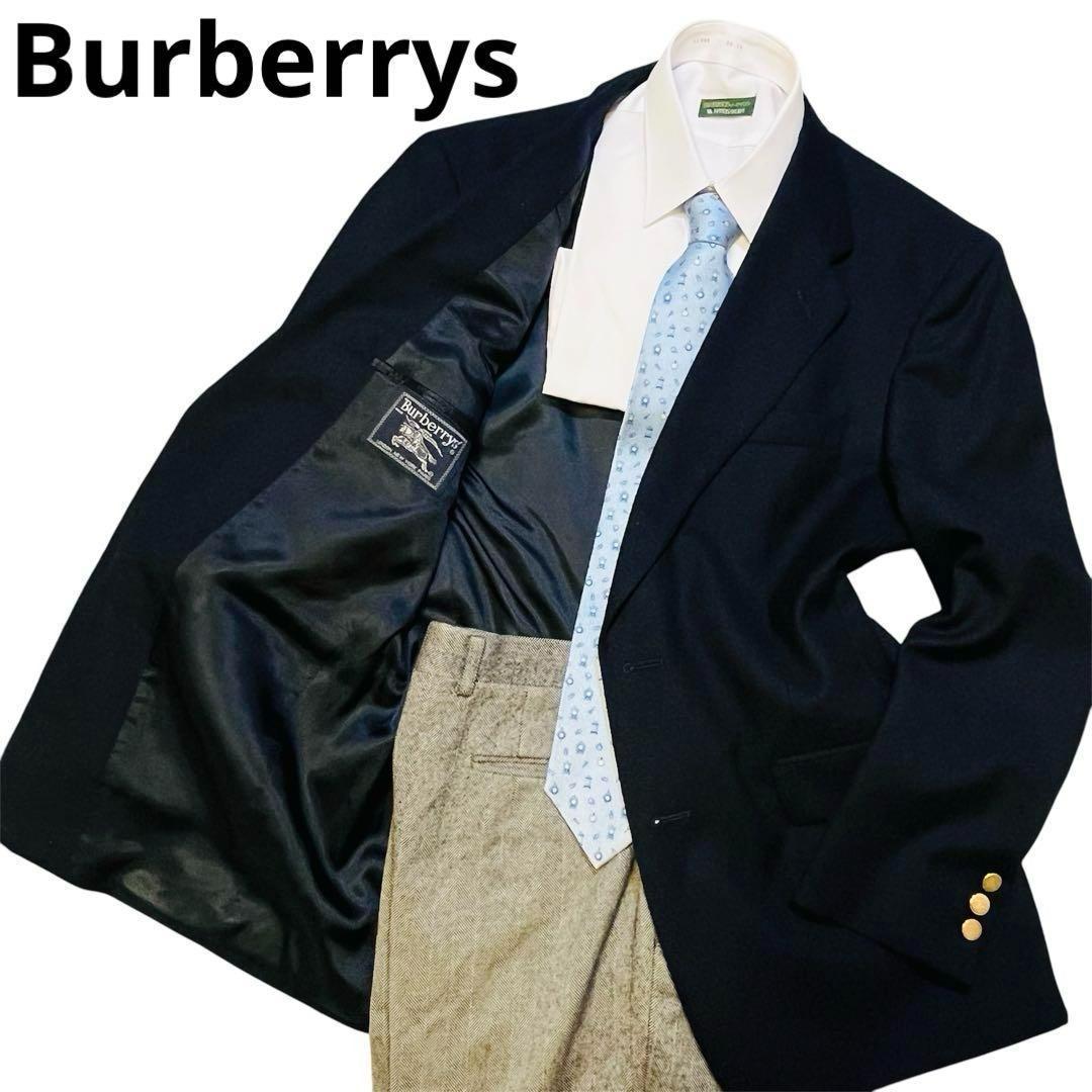 【極美品】 バーバリーズ ネイビー L セットアップ ジャケパン ゴールドボタン