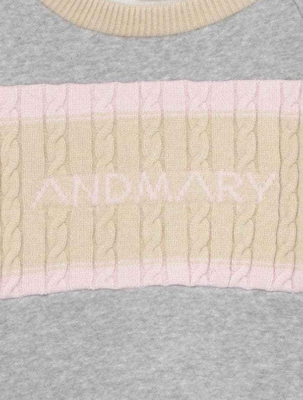 【タグ付き新品】andmary Logo loose sweat
