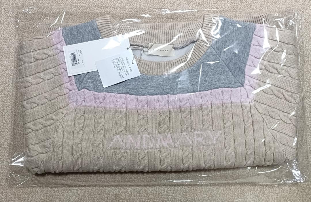 【タグ付き新品】andmary Logo loose sweat