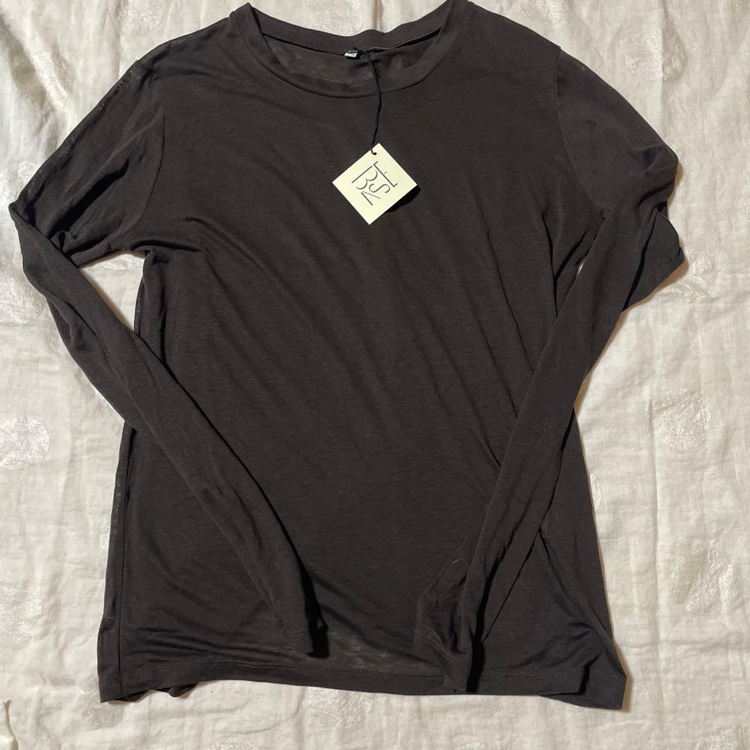 m*i様 【新品】BASERANGE バンブーロングスリーブプルオーバー ブラウ