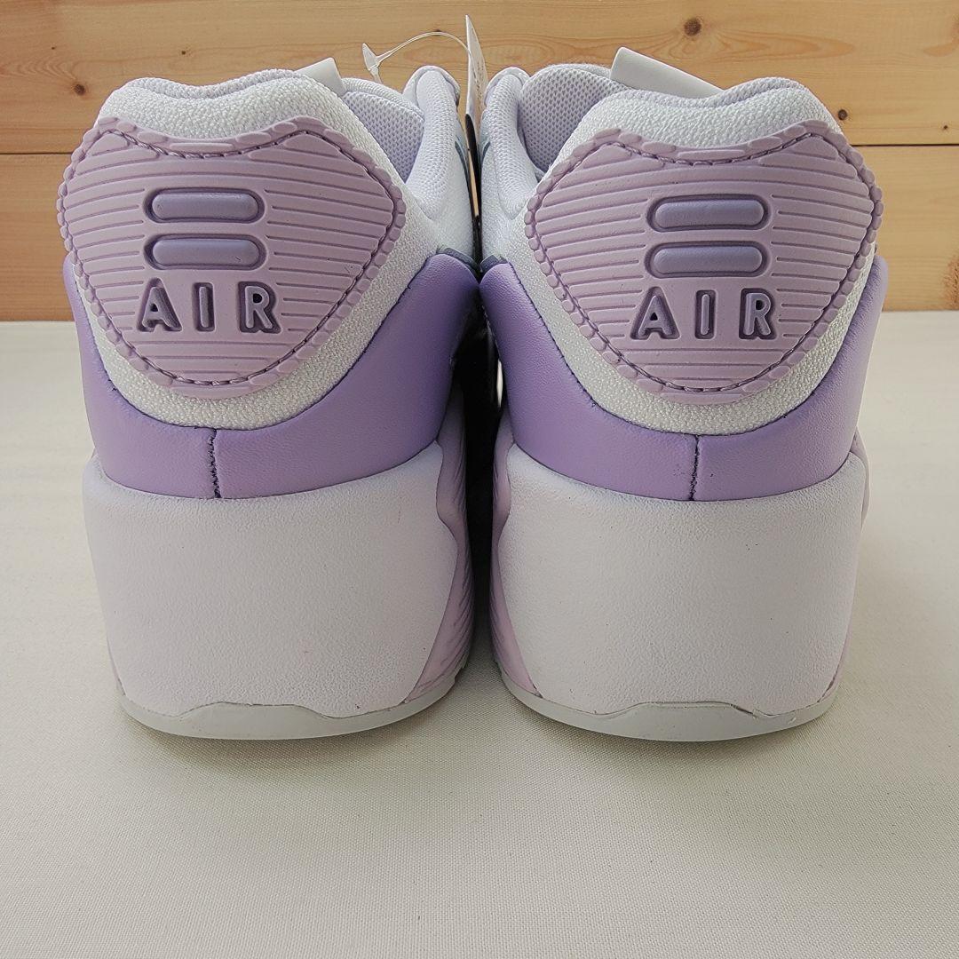 ナイキ ウィメンズ エアマックス90 ホワイト/ラベンダー 23.5cm
