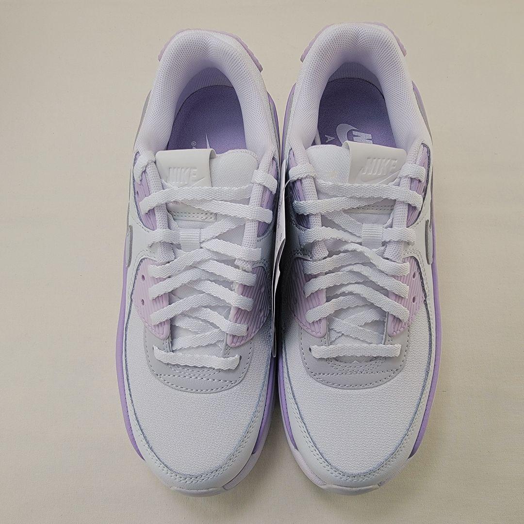 ナイキ ウィメンズ エアマックス90 ホワイト/ラベンダー 23.5cm