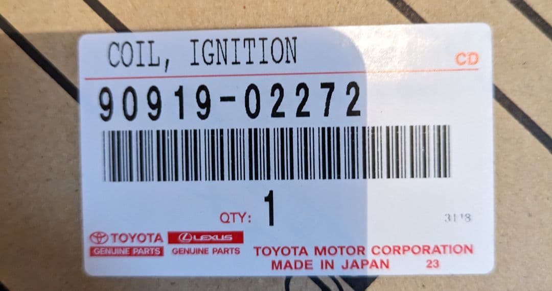 トヨタ　純正　イグニッションコイル4本セット　90919-02272