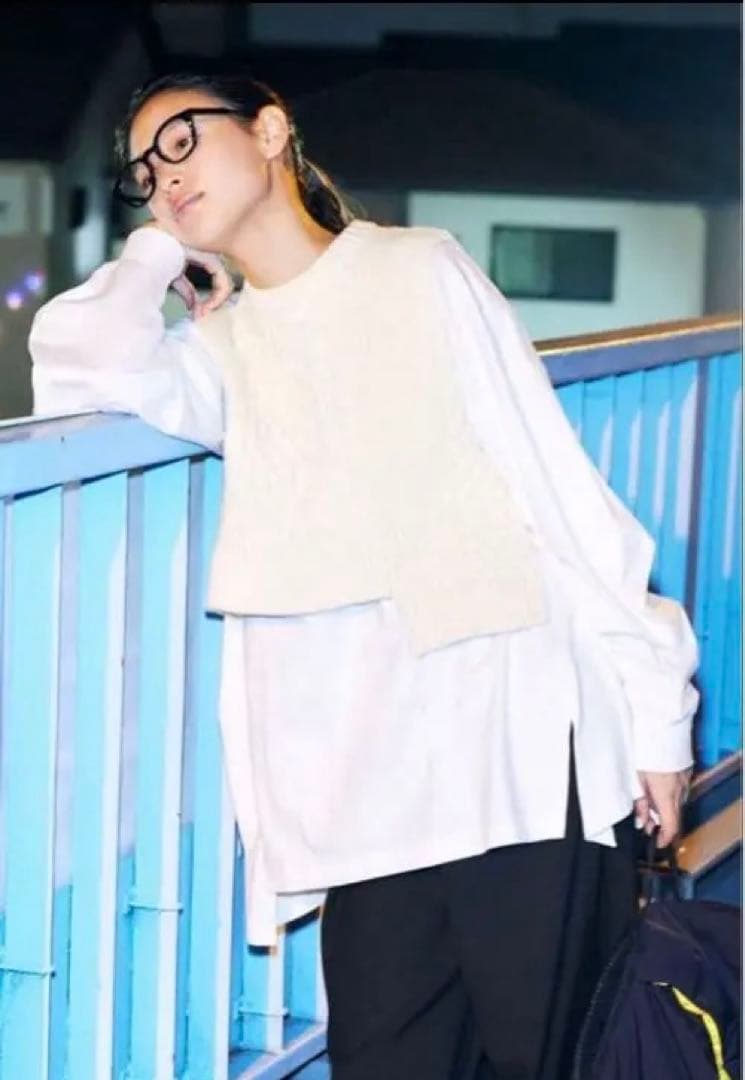 nagonstansナゴンスタンスケーブルニットベスト