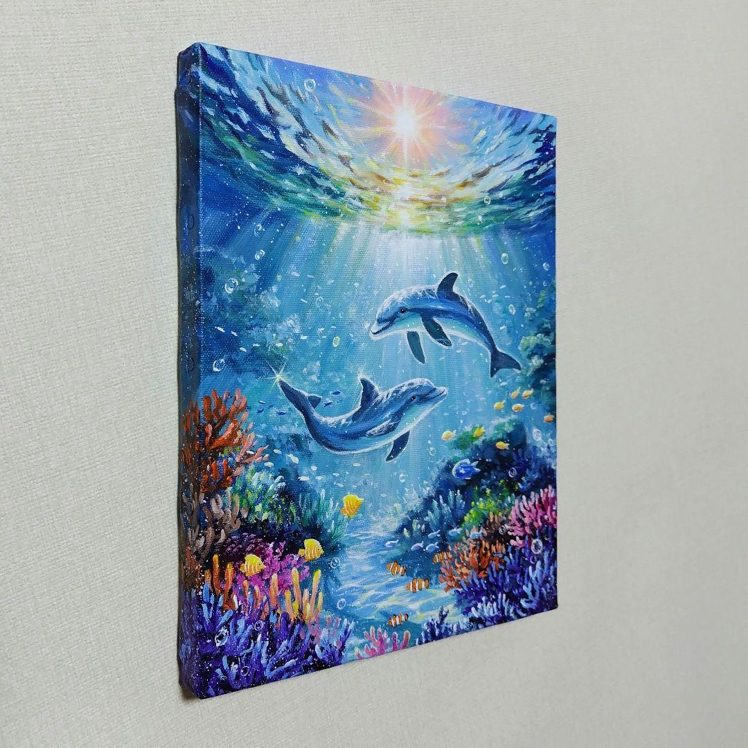 N*°様 【海中世界】アクリル画 F3 風景画 絵画