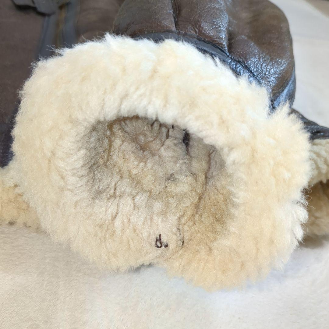 SCHOTT ムートン B-3 フライトジャケット ブラウン 40サイズ 羊革