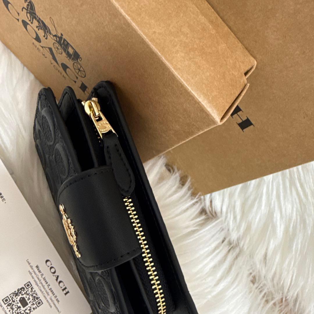 COACH 二つ折り財布 ブラック