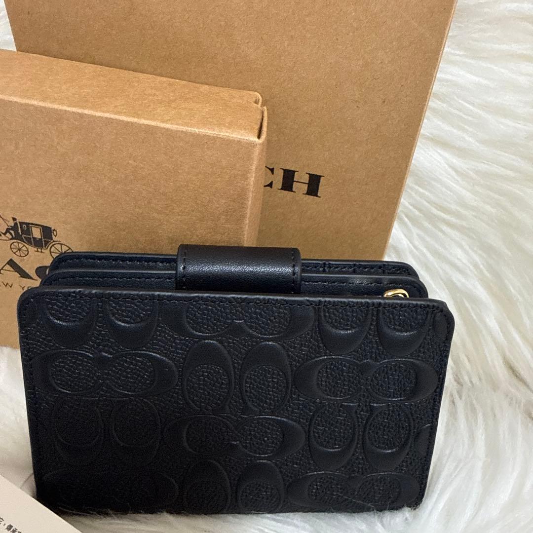COACH 二つ折り財布 ブラック