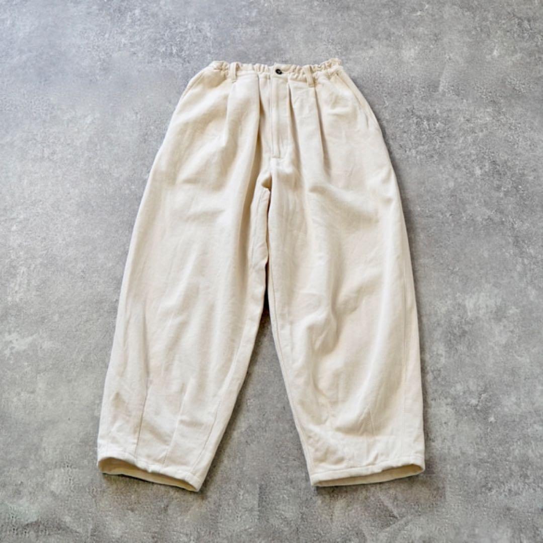 ウズイロ　刺し子織ボンタンパンツ　三河木綿