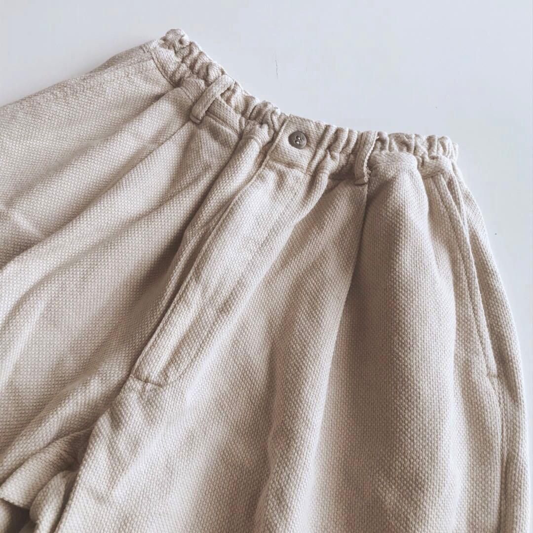 ウズイロ　刺し子織ボンタンパンツ　三河木綿