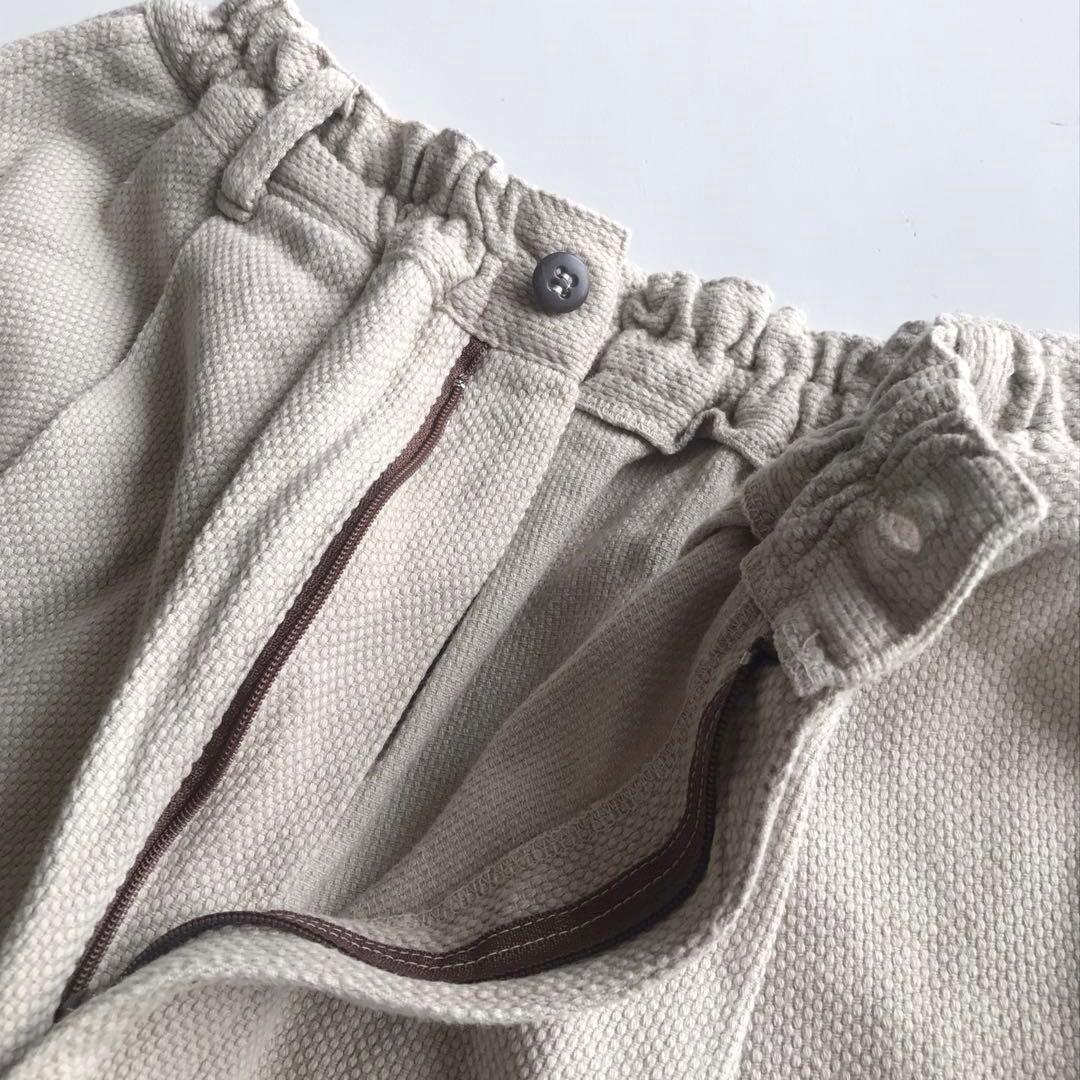 ウズイロ　刺し子織ボンタンパンツ　三河木綿