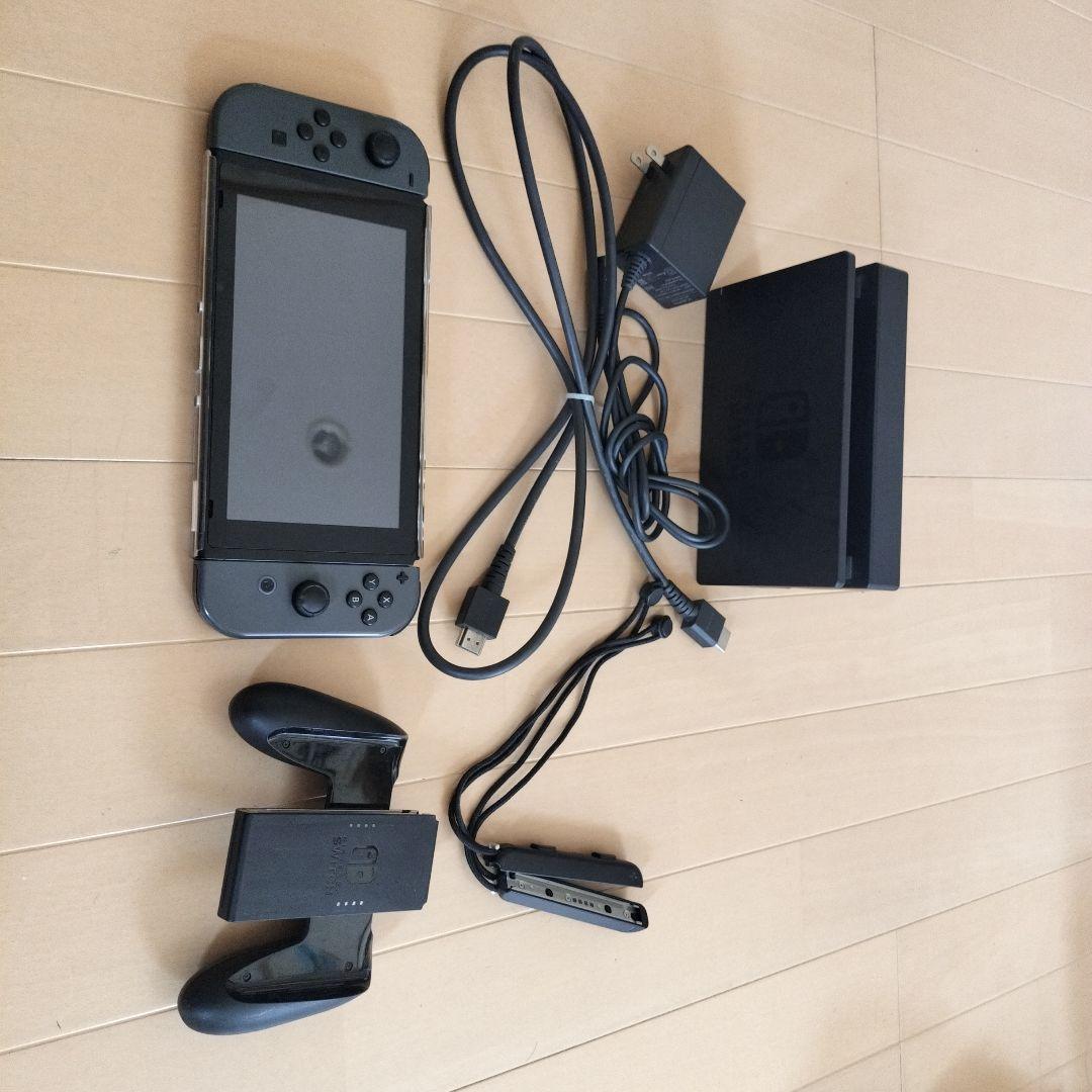 任天堂スウィッチ本体グレー（ジャンク品）＋ケース　付属品　充電器　HDMI