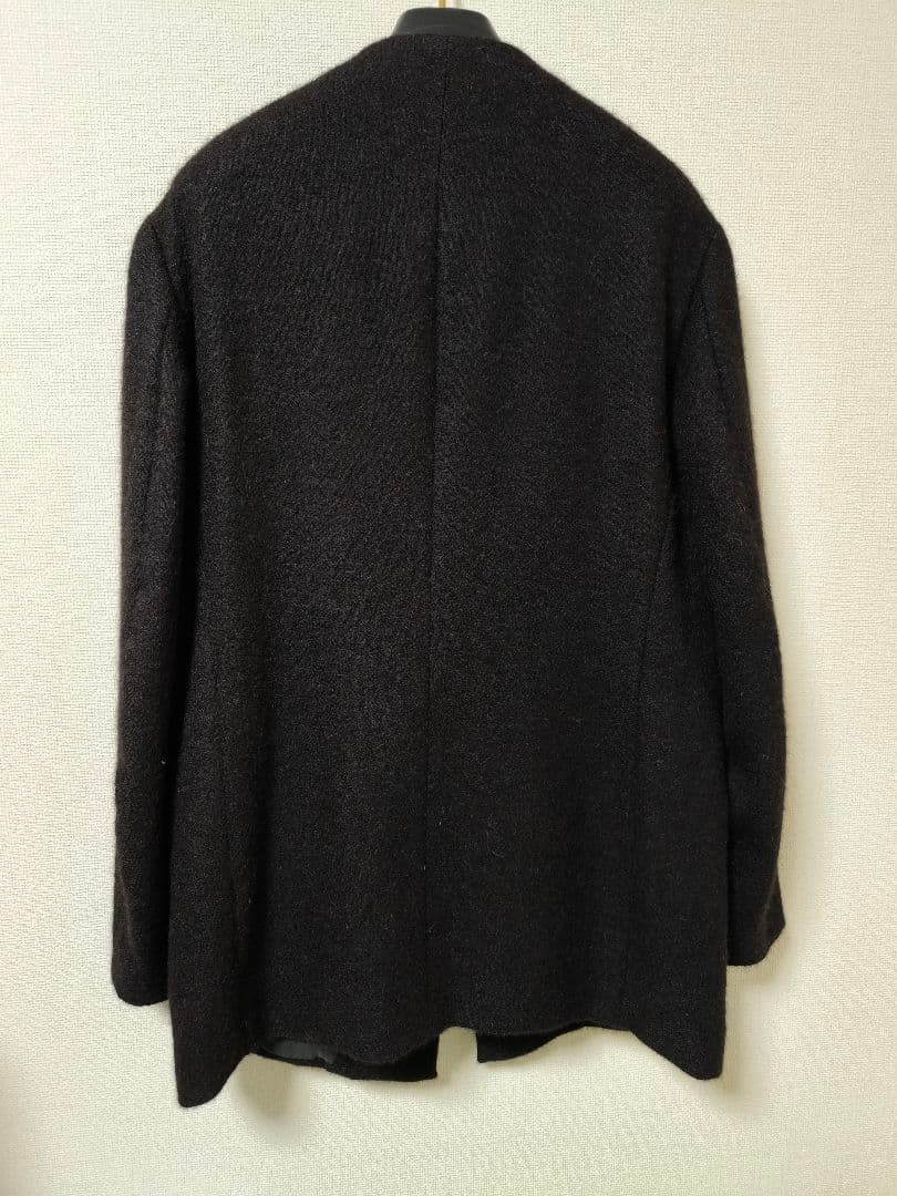 Text ナチュラルカラーアルパカノーカラージャケット markawere