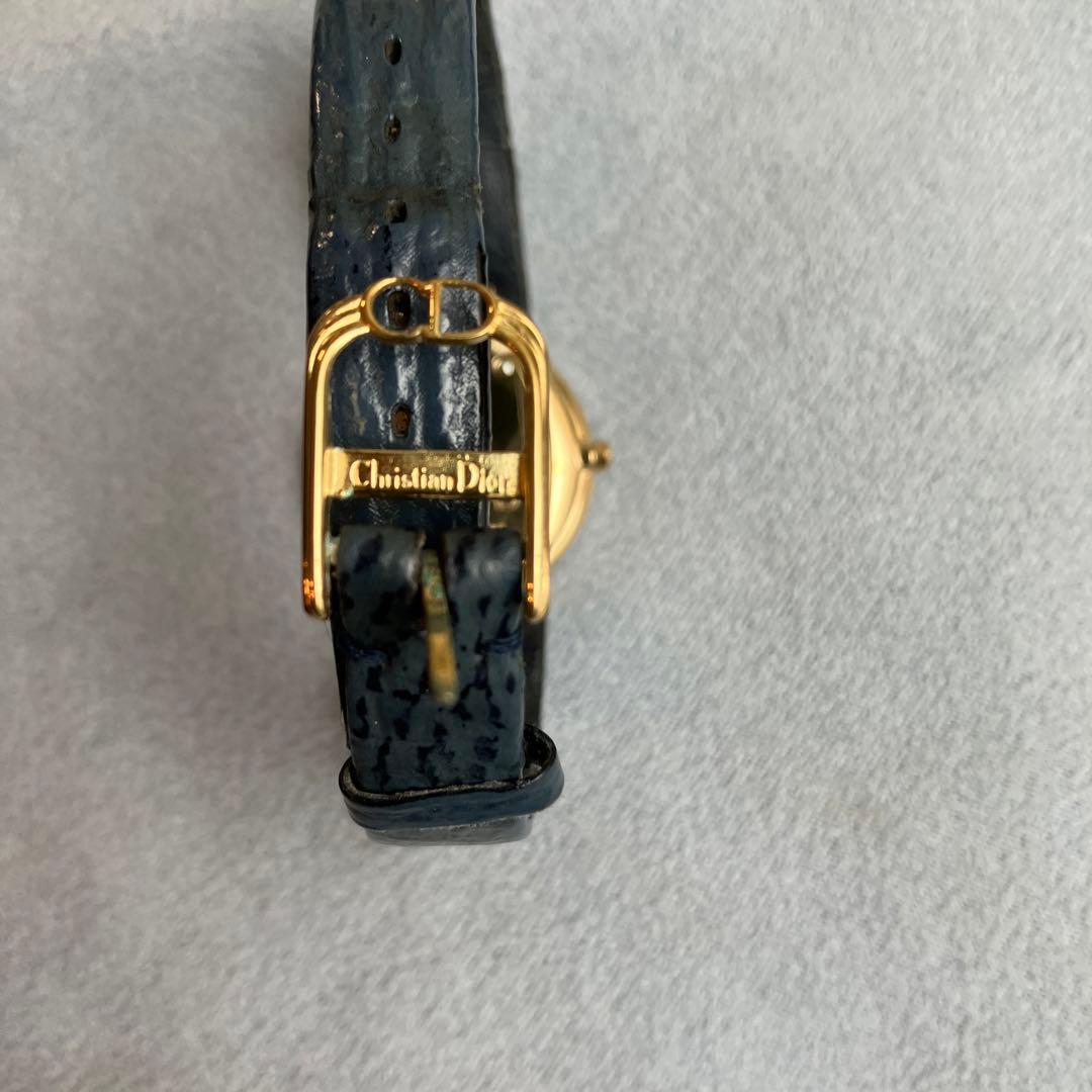 クリスチャンディオール　バギラ腕時計　レディース　希少　シェルフェイス　ブルー