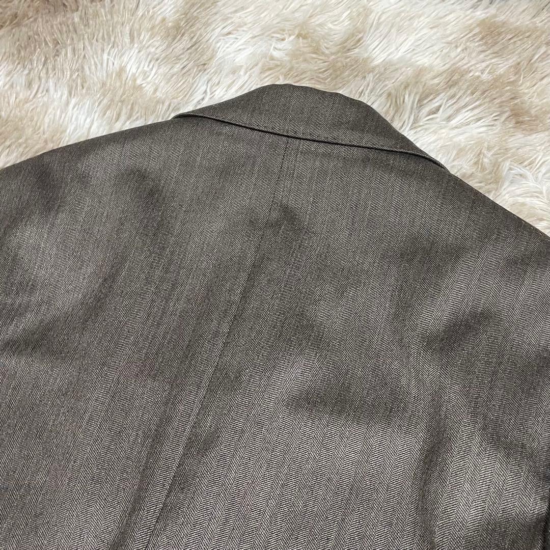 極美品 ラルディーニ テーラードジャケット メンズ シルク混 ヘリンボーン