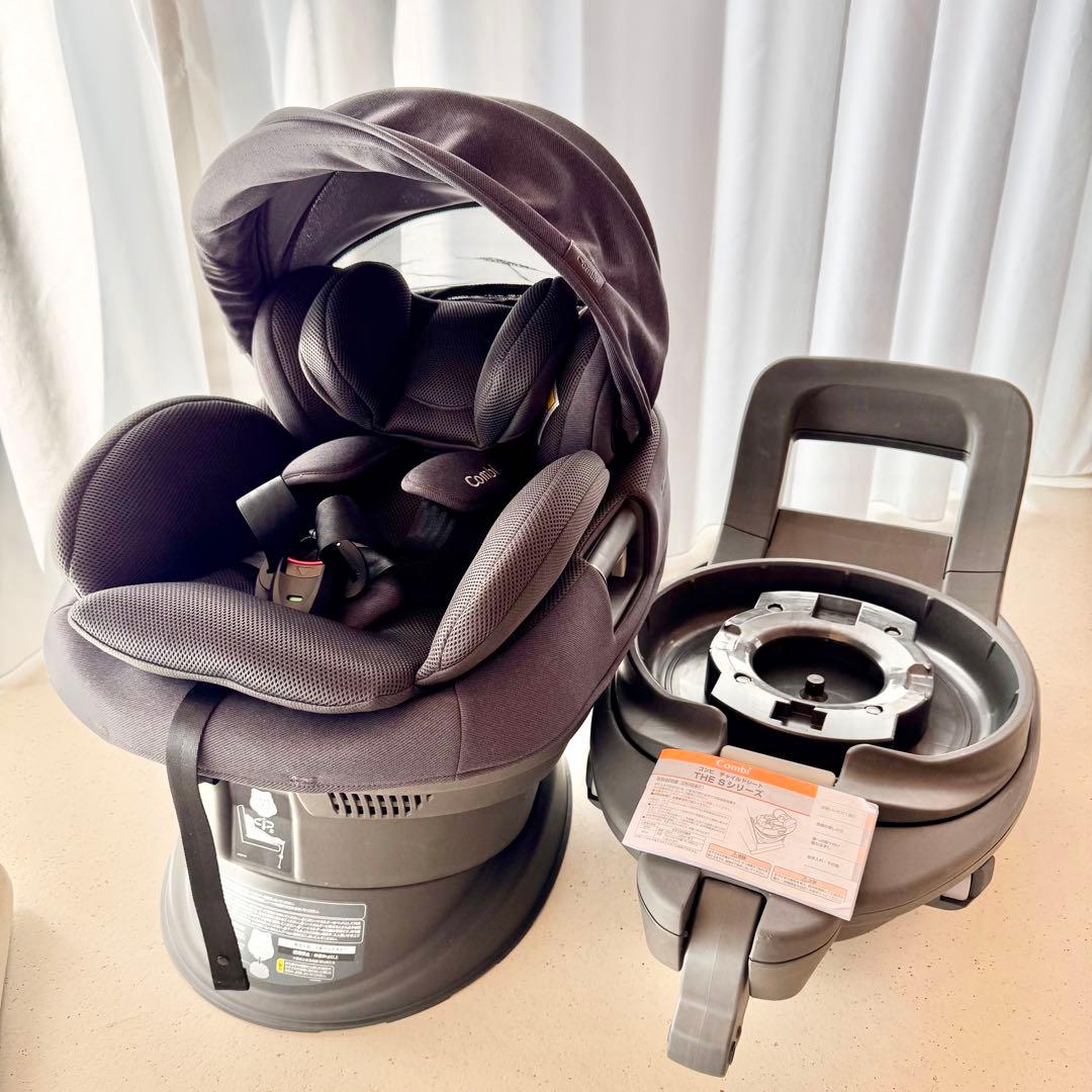 美品Combi THE S EG ZE グレー 新生児 ４歳 回転式 isofi
