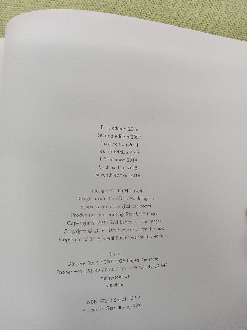 《TA741》SAUL LEITER Early Color 写真集