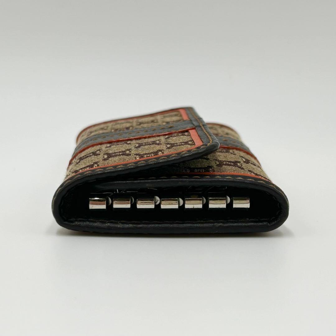 極美品 ＊ CELINE セリーヌ マカダム キャンバス 6連キーケース