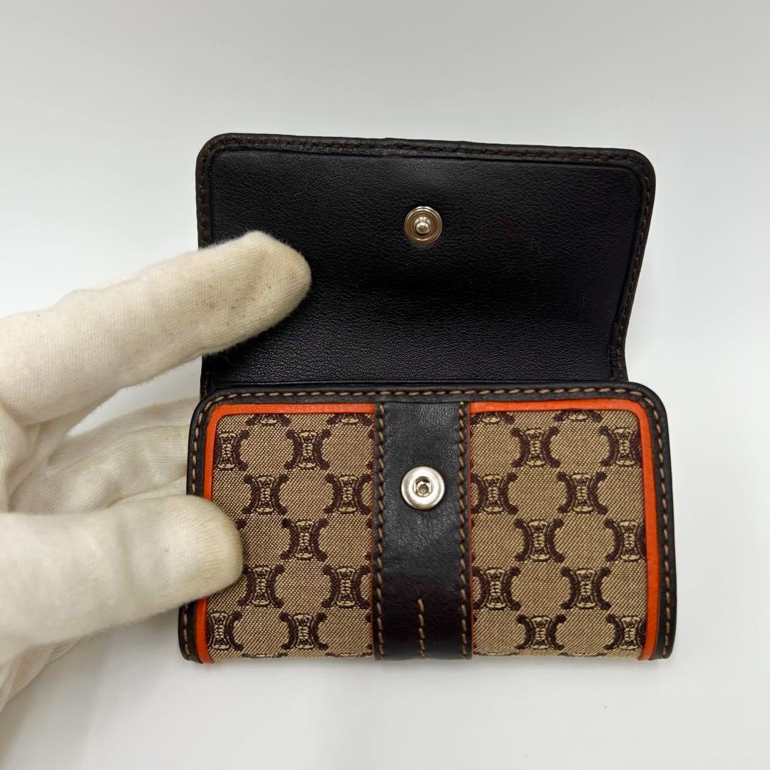 極美品 ＊ CELINE セリーヌ マカダム キャンバス 6連キーケース