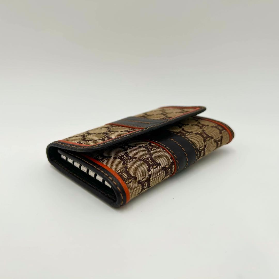 極美品 ＊ CELINE セリーヌ マカダム キャンバス 6連キーケース