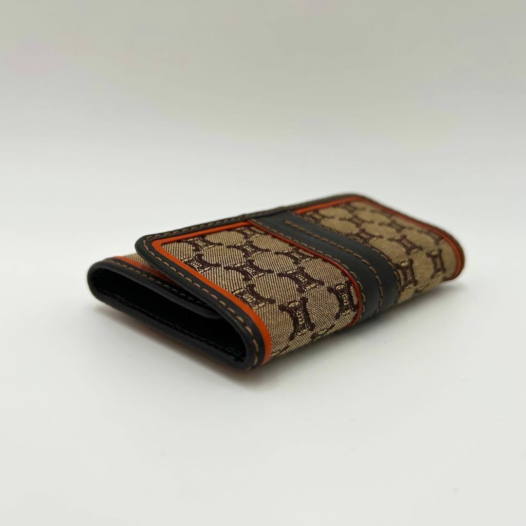 極美品 ＊ CELINE セリーヌ マカダム キャンバス 6連キーケース