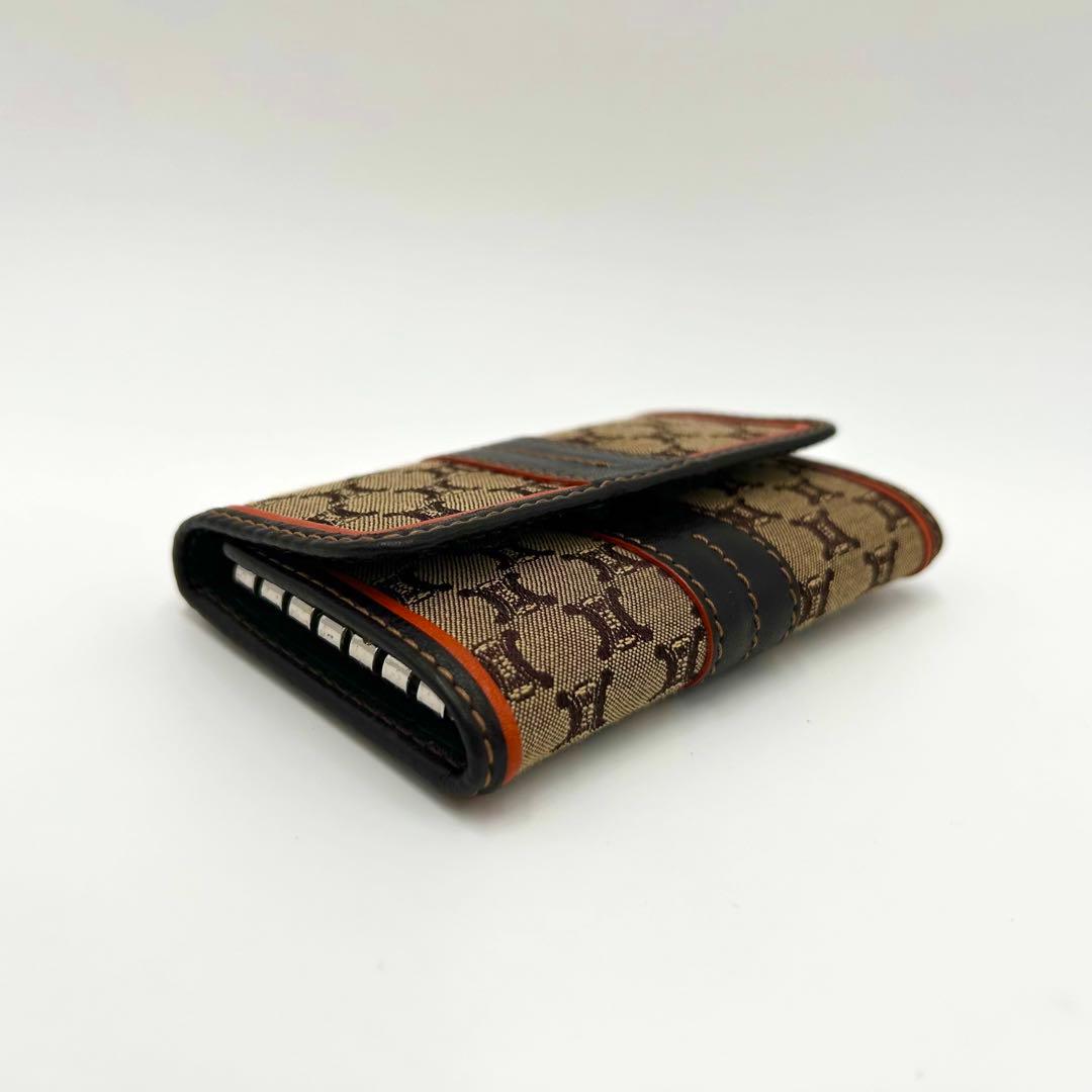 極美品 ＊ CELINE セリーヌ マカダム キャンバス 6連キーケース