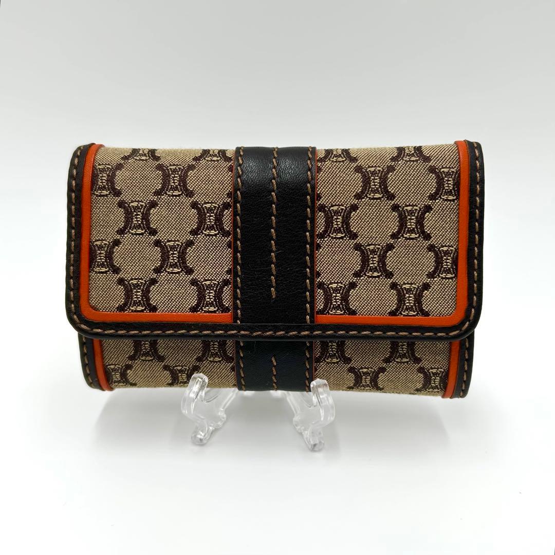 極美品 ＊ CELINE セリーヌ マカダム キャンバス 6連キーケース