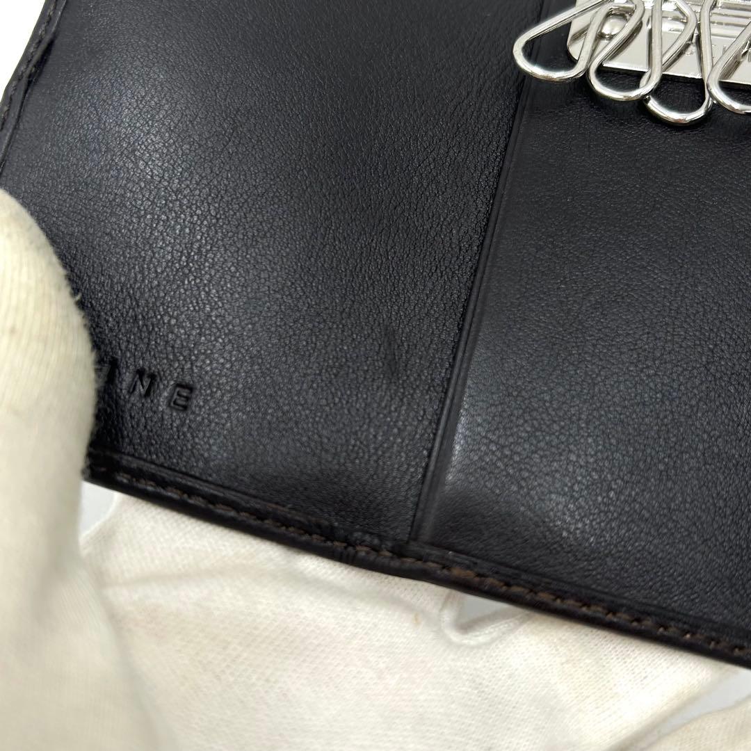 極美品 ＊ CELINE セリーヌ マカダム キャンバス 6連キーケース