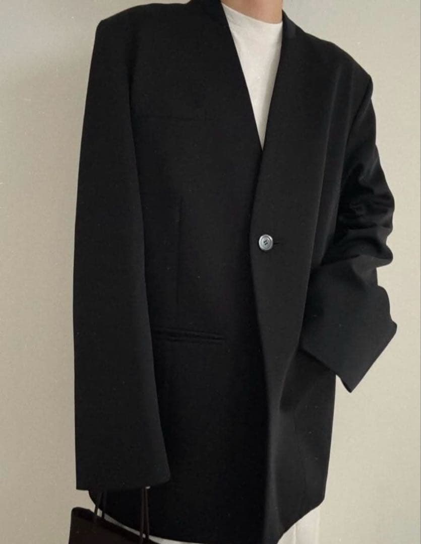 ジャケット・アウター digne collarless jacket Vol.4 - black