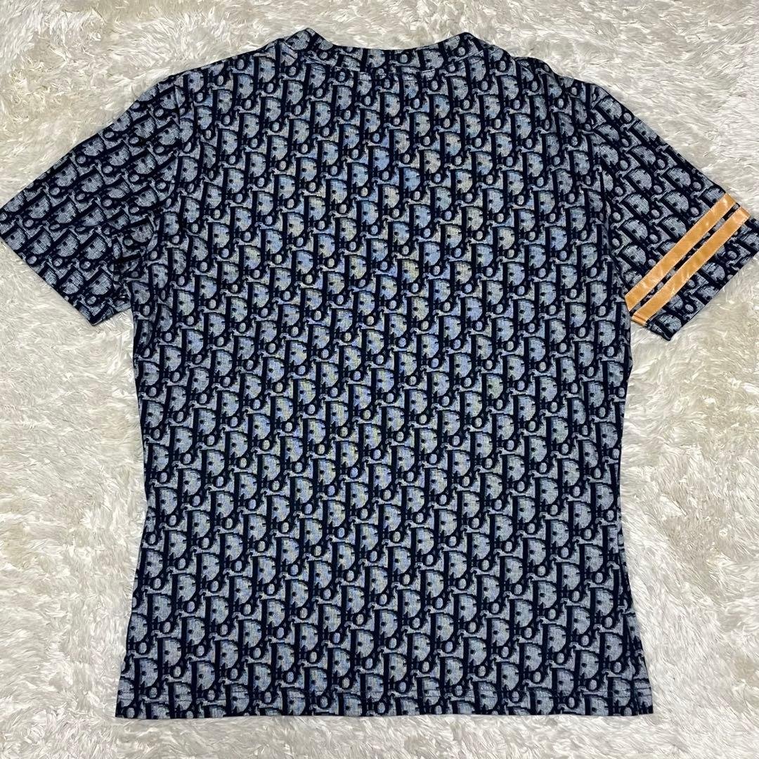 クリスチャンディオール　カットソー　トップス　トロッター　総柄　ブルー