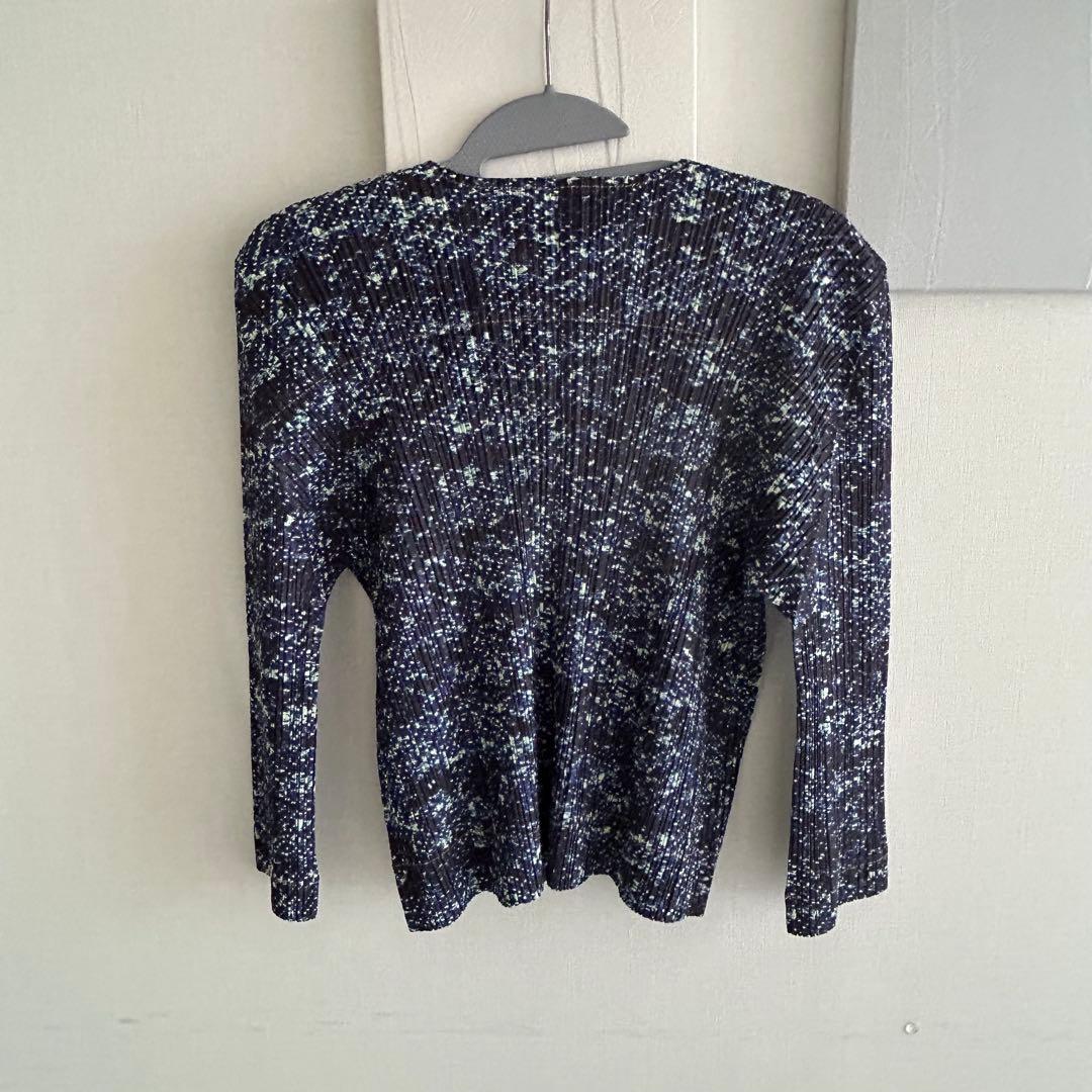 プリーツプリーズ　デニム　ジャケット　ブルー系　美品