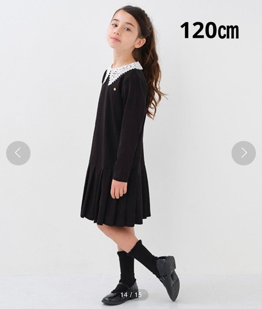 【美品】ケイトスペードキッズ　トドラー レースカラーワンピース120㎝