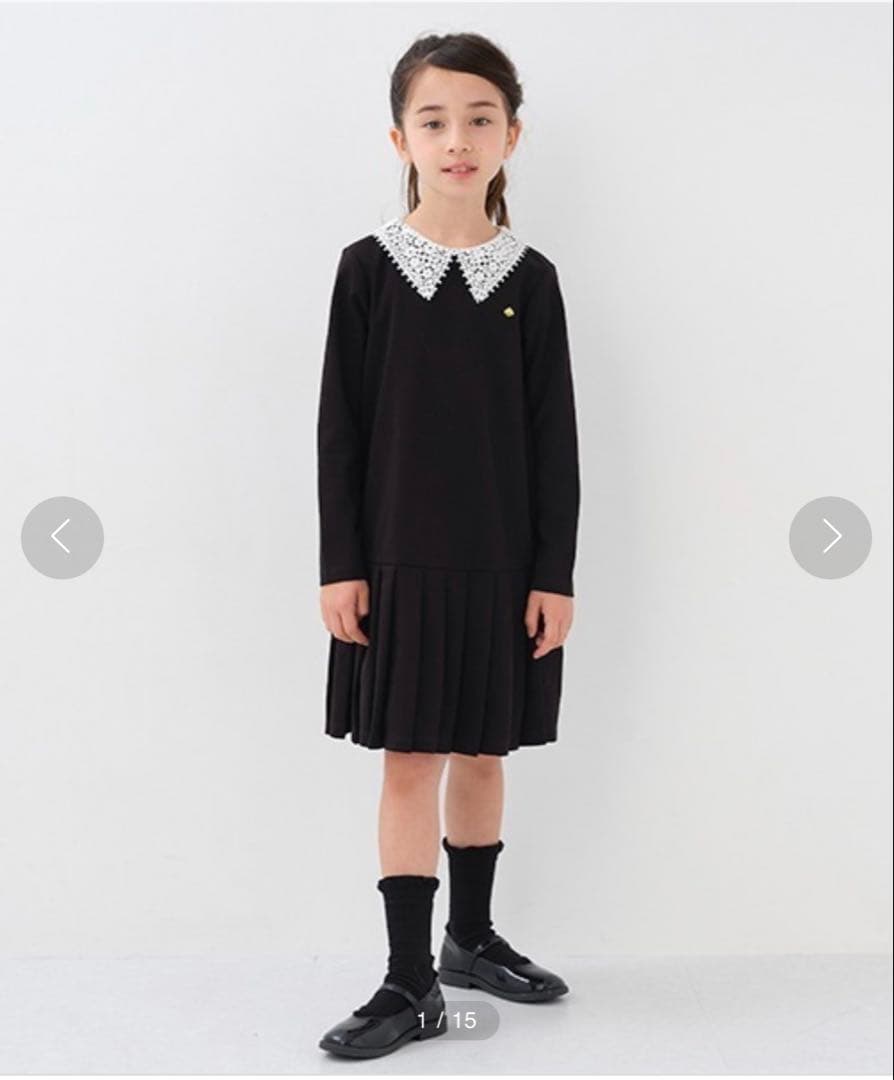 【美品】ケイトスペードキッズ　トドラー レースカラーワンピース120㎝