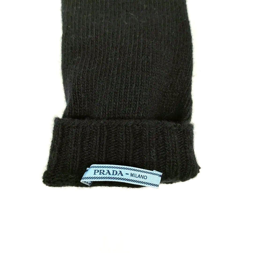 【極美品・限定品】プラダ うさぎ柄 カシミヤ混 アームカバー 手袋