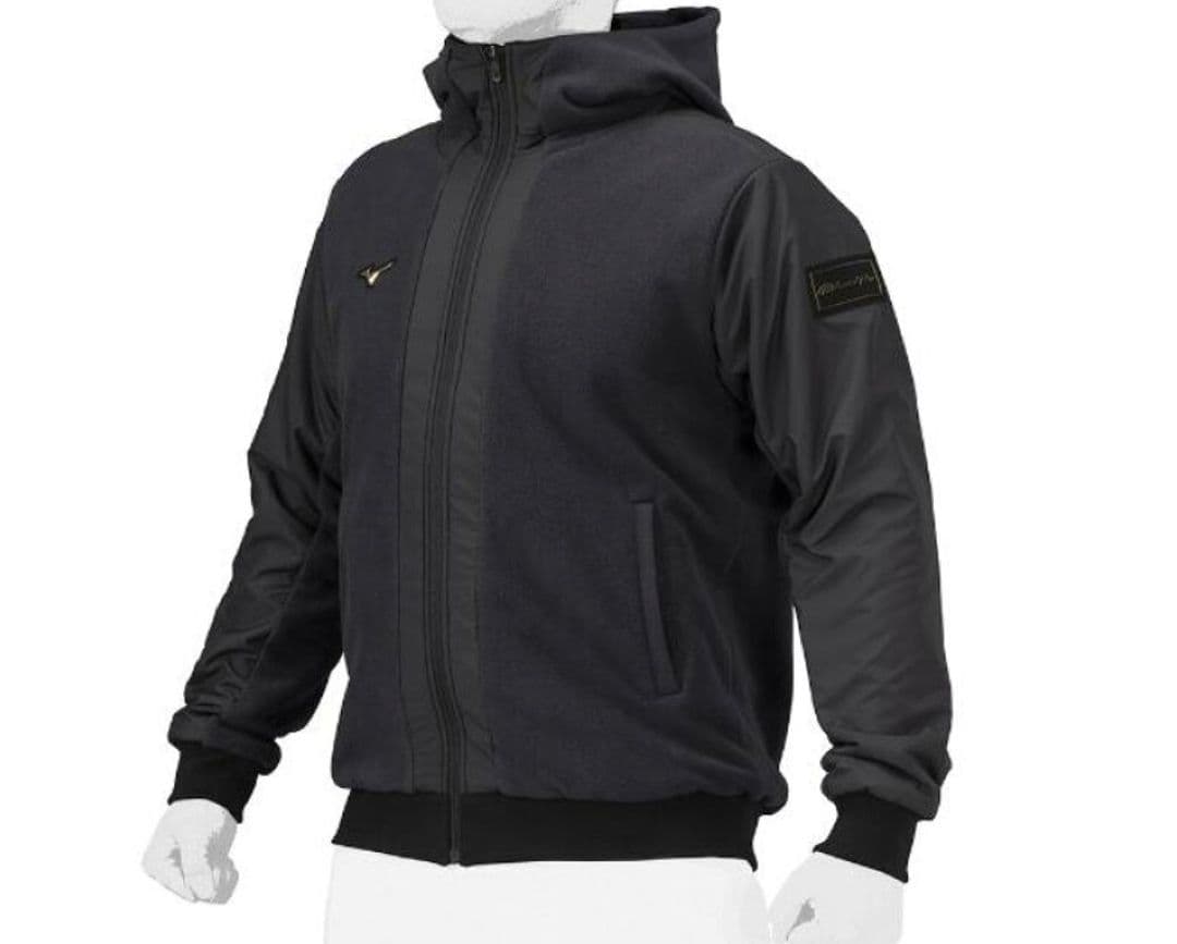 ミズノプロ フリース フルジップパーカー ブラック Oサイズ