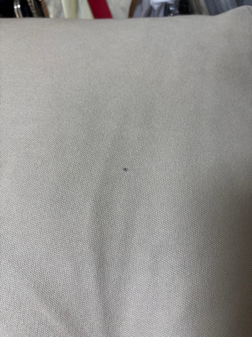 無印良品　ベージュ 布製 2人掛けソファ 木製フレーム