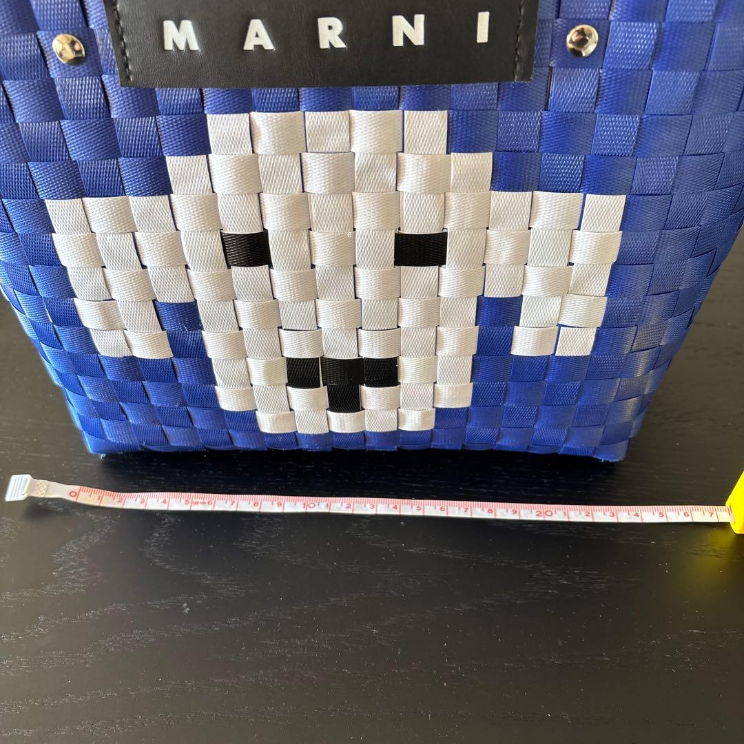 マルニ marni ❗️カゴバック　犬モチーフ❗️保存袋あり❗️ブルー