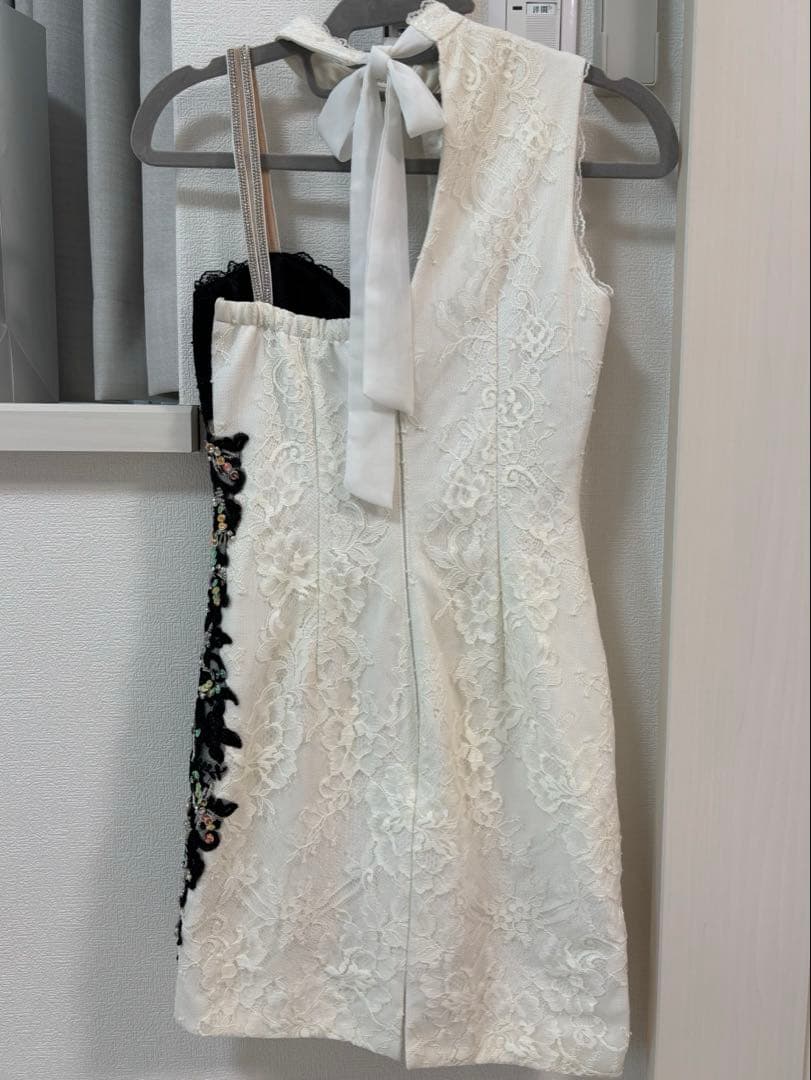 ROBE de FLEURS Glossy ミニドレス タイト　xs s