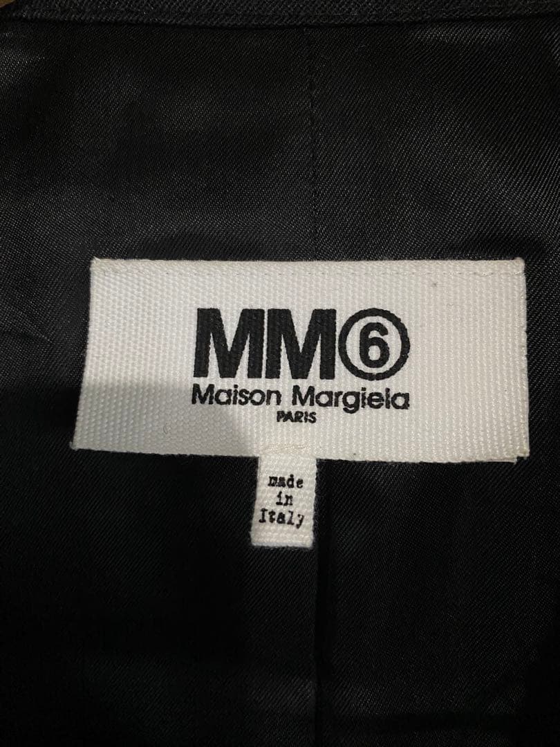 MM6 カットオフノーカラー テーラード ジャケット