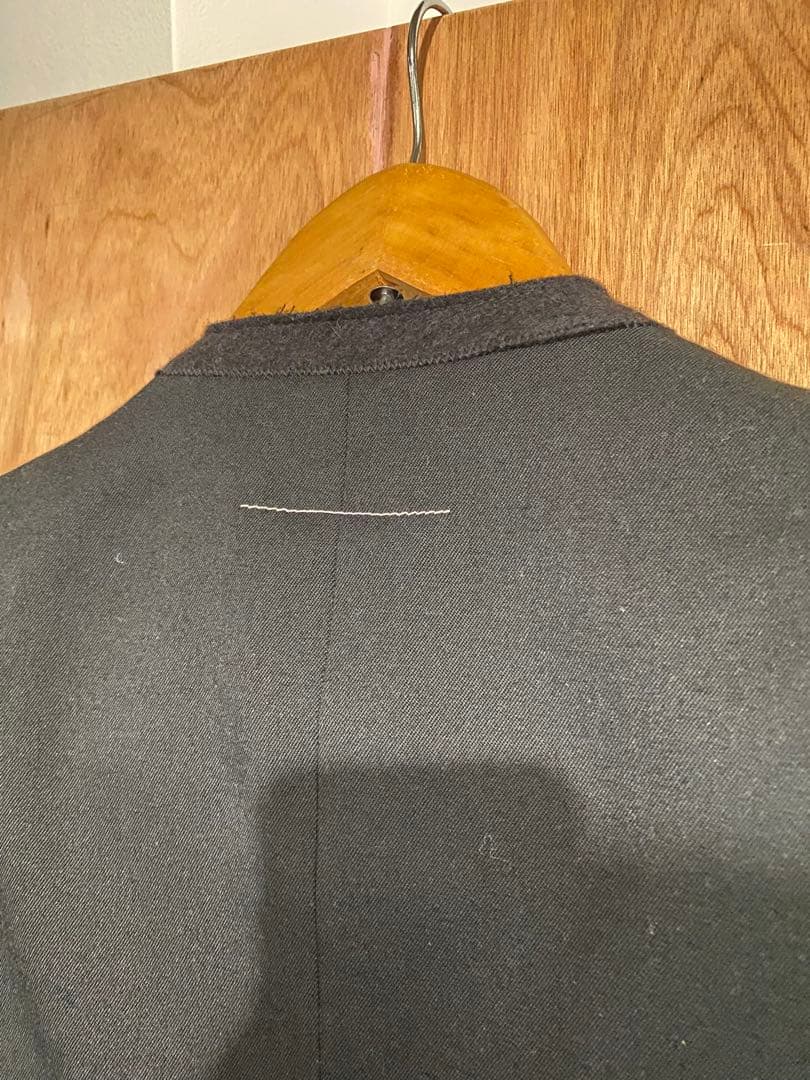 MM6 カットオフノーカラー テーラード ジャケット