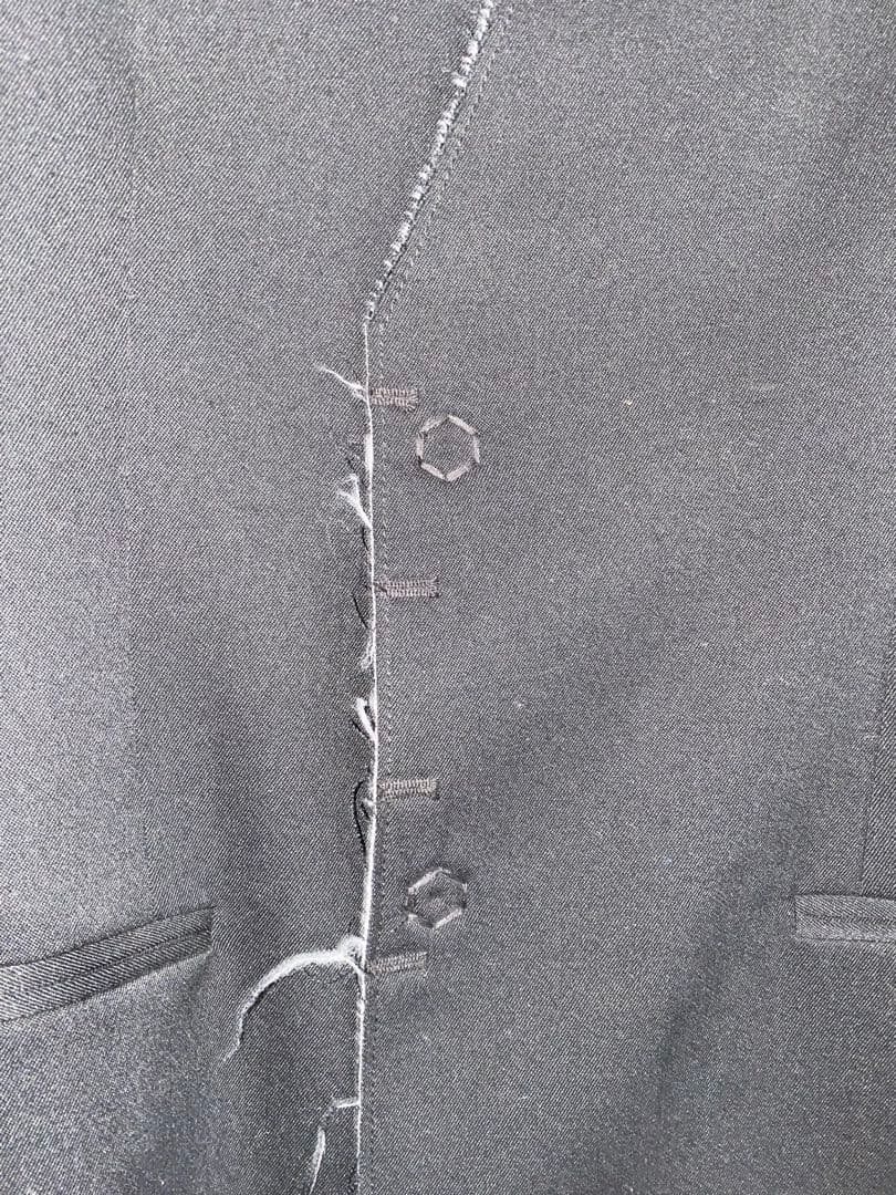 MM6 カットオフノーカラー テーラード ジャケット