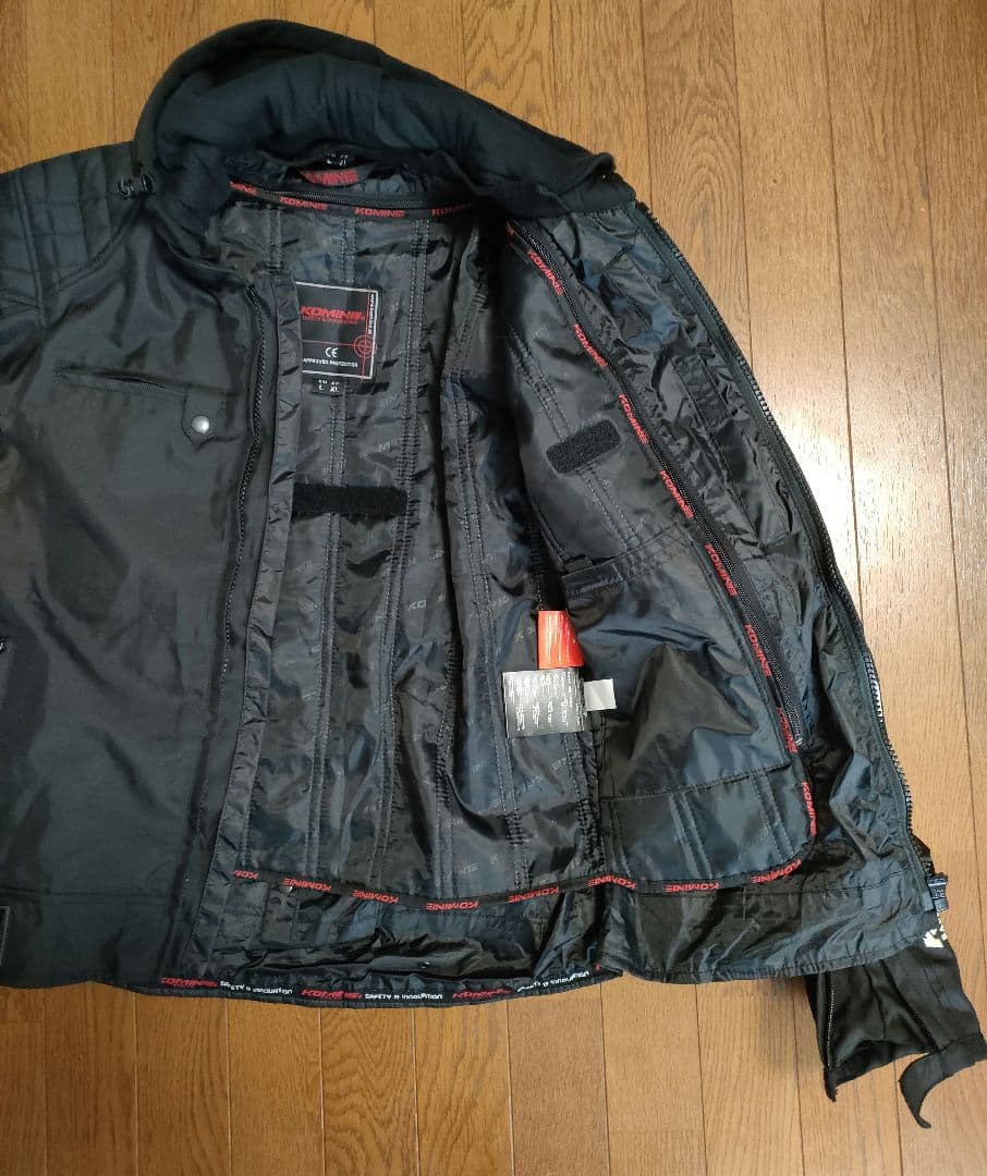 コミネKOMINE ライディングジャケット秋冬春XLプロテクター付