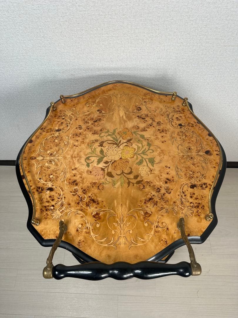 キッチンワゴン イタリア製 象嵌 高級 ワゴンテーブル ※i1※