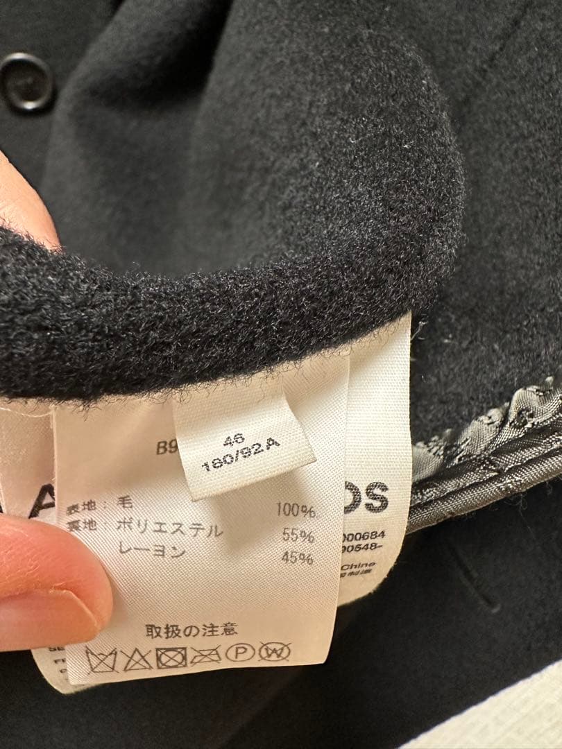 Acne Studios シングルブレストコート　サイズ46 ブラック