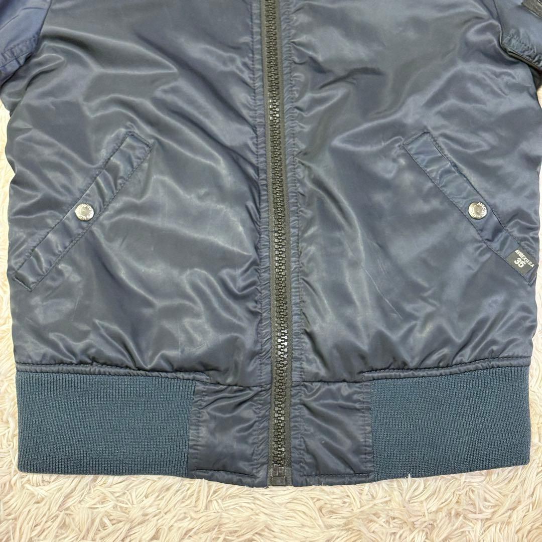 希少　アヴィレックス　AVIREX (S) ma-1　ユニオンジャック　35周年