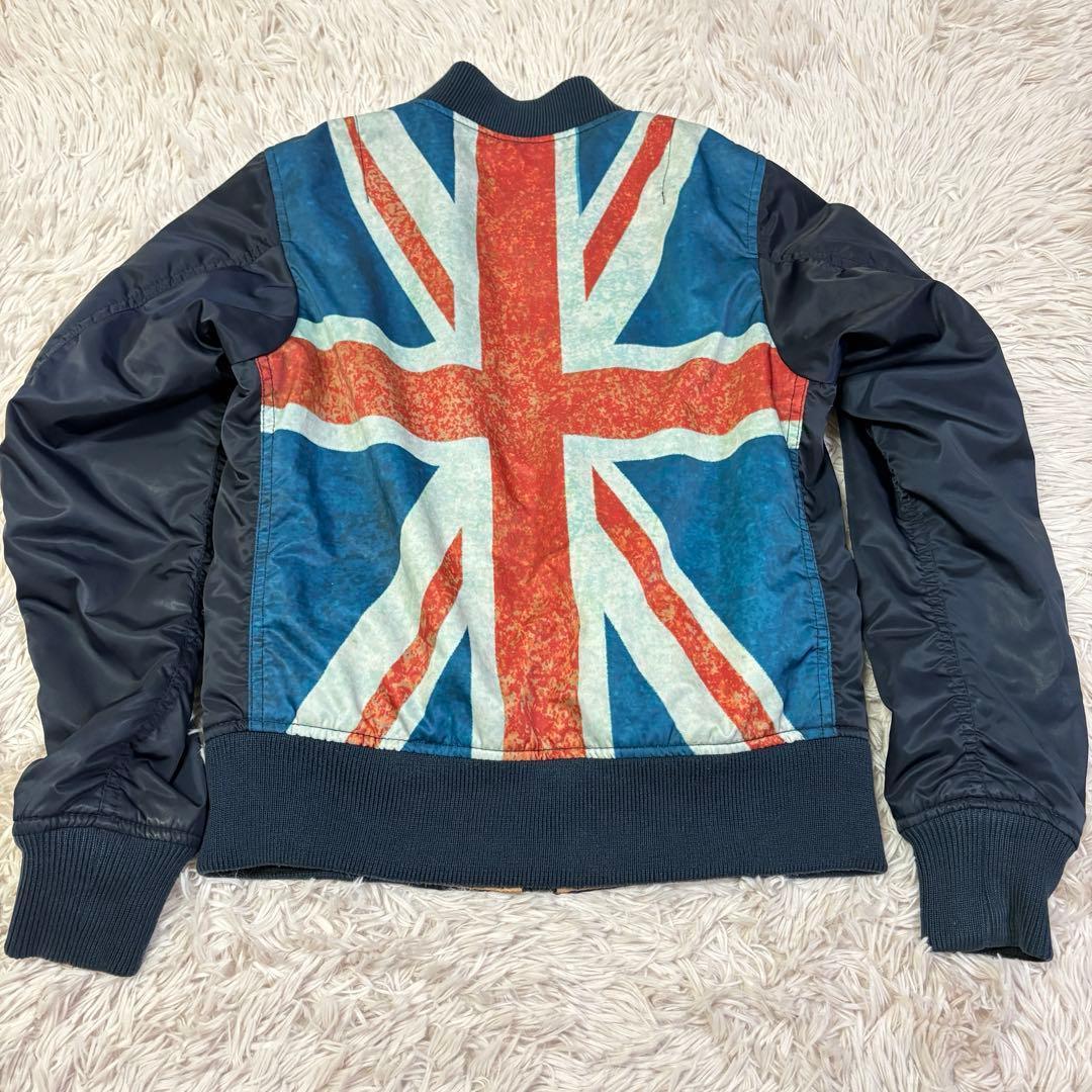 希少　アヴィレックス　AVIREX (S) ma-1　ユニオンジャック　35周年