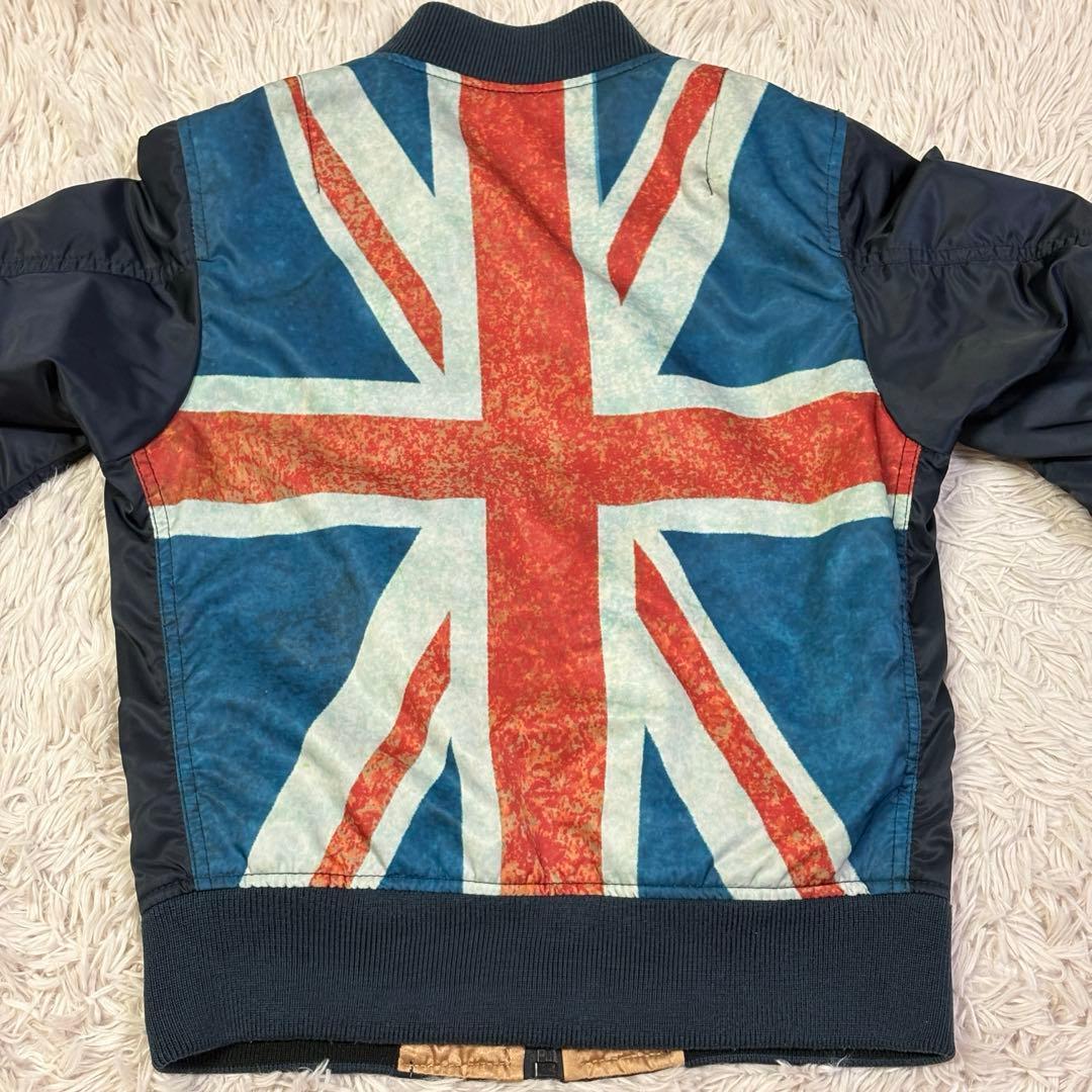 希少　アヴィレックス　AVIREX (S) ma-1　ユニオンジャック　35周年