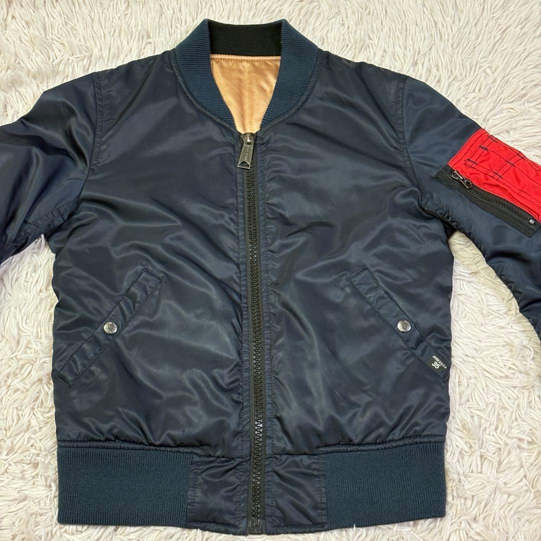 希少　アヴィレックス　AVIREX (S) ma-1　ユニオンジャック　35周年