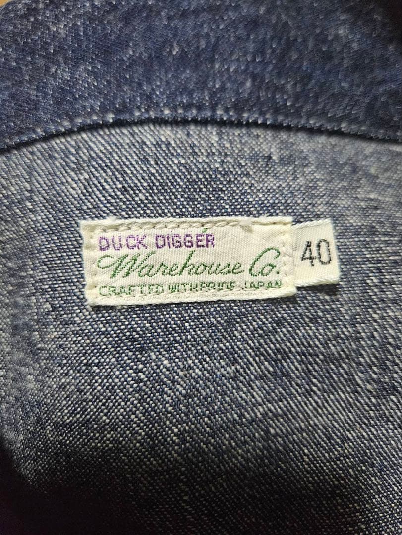 ジャケット・アウター WAREHOUSE 1940s U.S.ARMY DENIM C/A 40